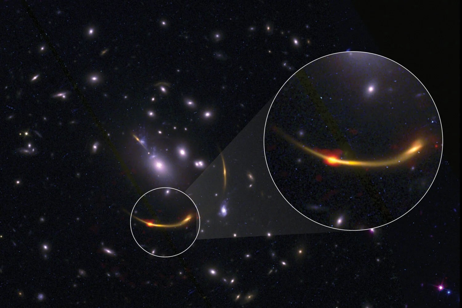 Composite image of galaxy cluster MACSJ 0138